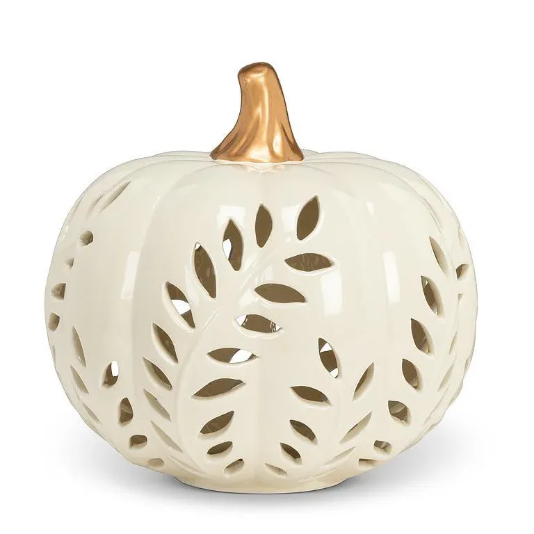 Carve Out Ivory Pumpkin - Large