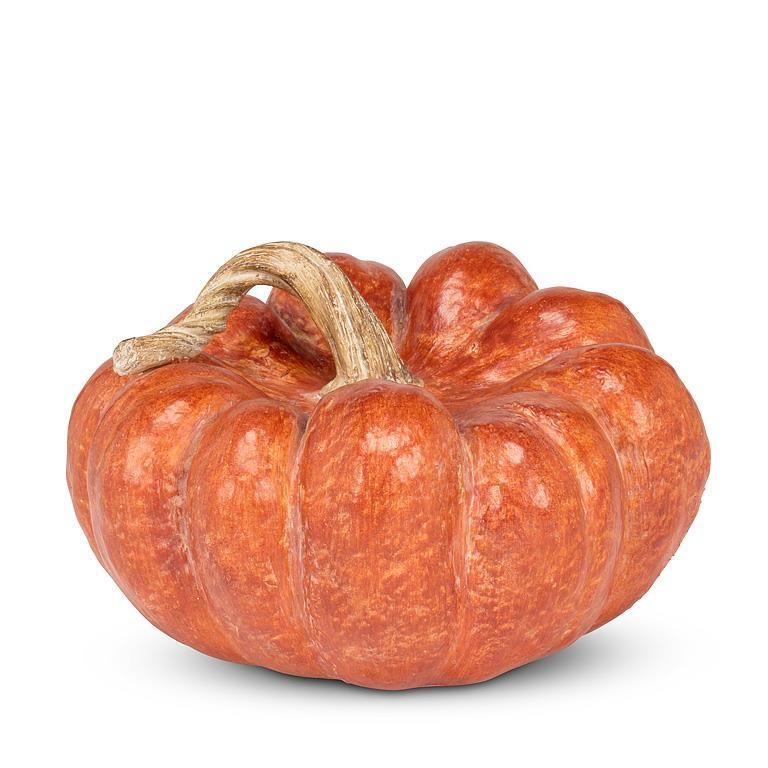 Ceramic Dark Orange Pumpkin - Small