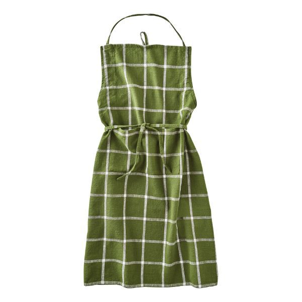 Classic Check Slub Apron - Foliage