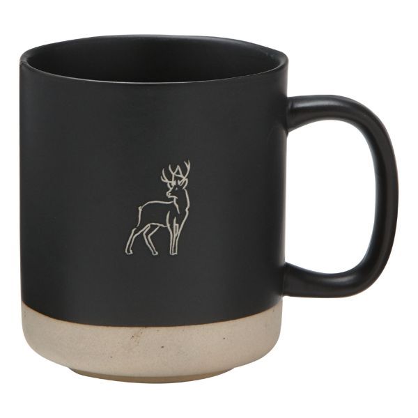 Winter Sketch Deer Mug - Black