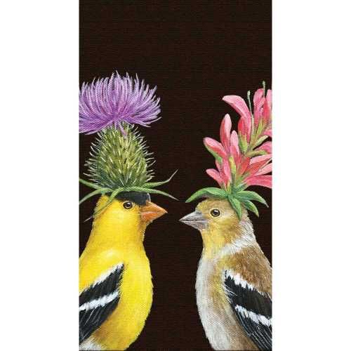 Goldfinch Couple, Size: Guest Serviettes