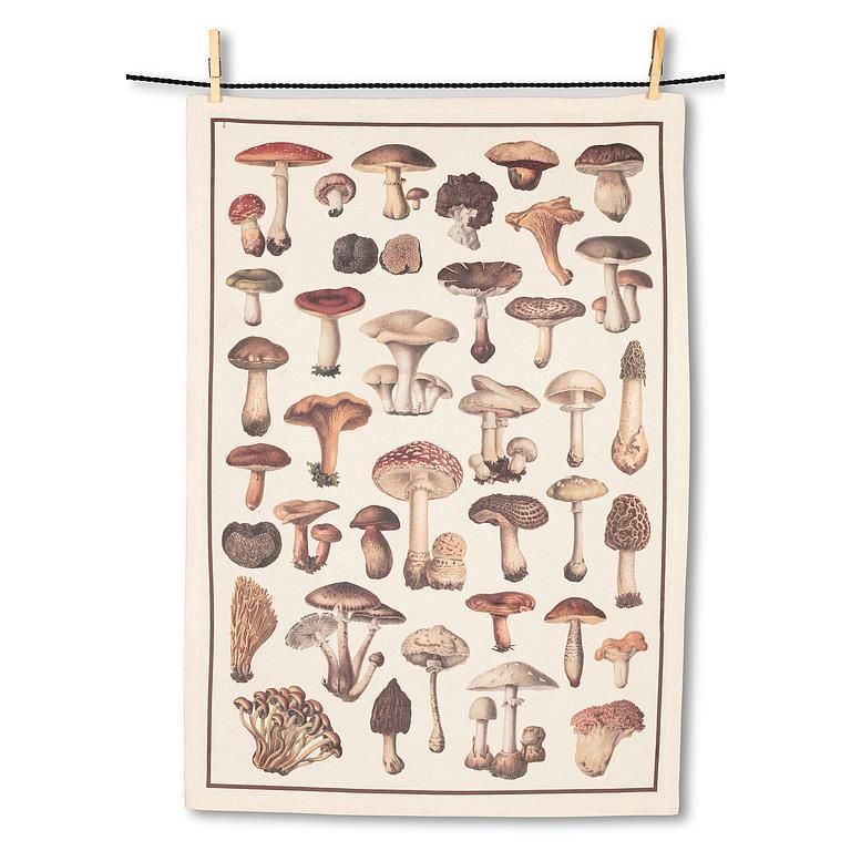 Mushrooms Kitchen Tea Towel