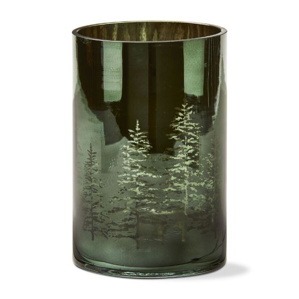 Wilde Pine Mercury Pillar Holder - Green