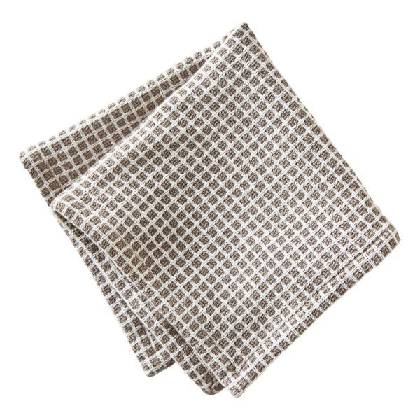 Check Dishcloth S/2 - Gray