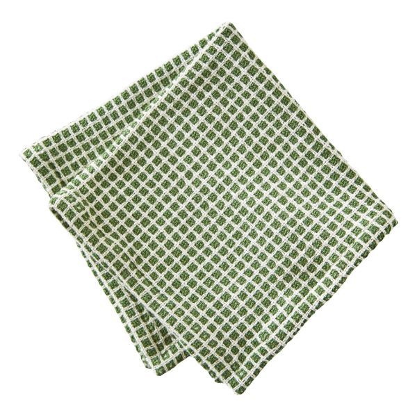 Check Dishcloth S/2 - Foliage