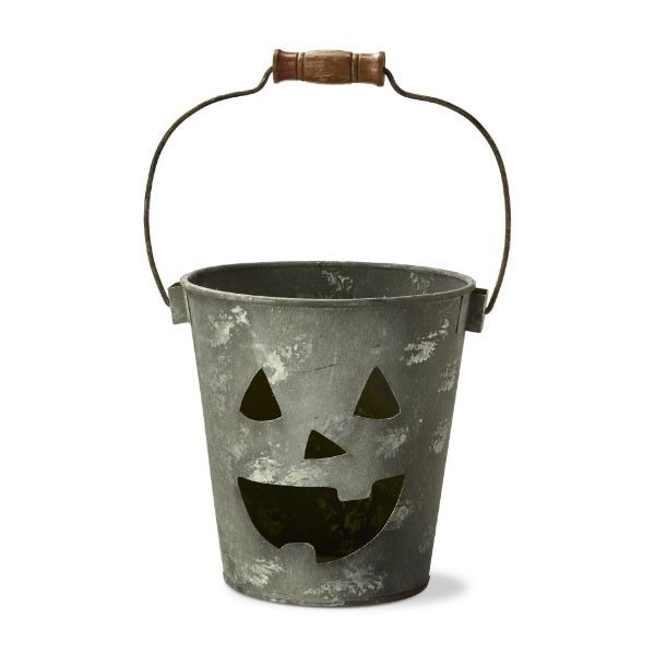 Jack O Lantern Galvanized Bucket