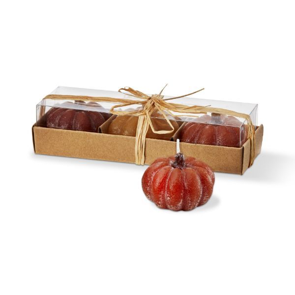Pumpkin Tealight Candles S/3