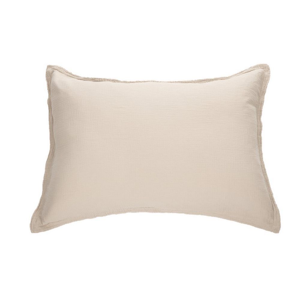 Muslin Natural Queen Sham S/2