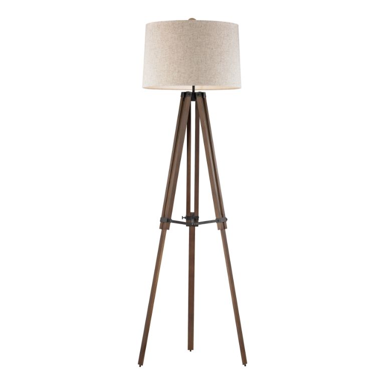 Wooden Brace Floor Lamp