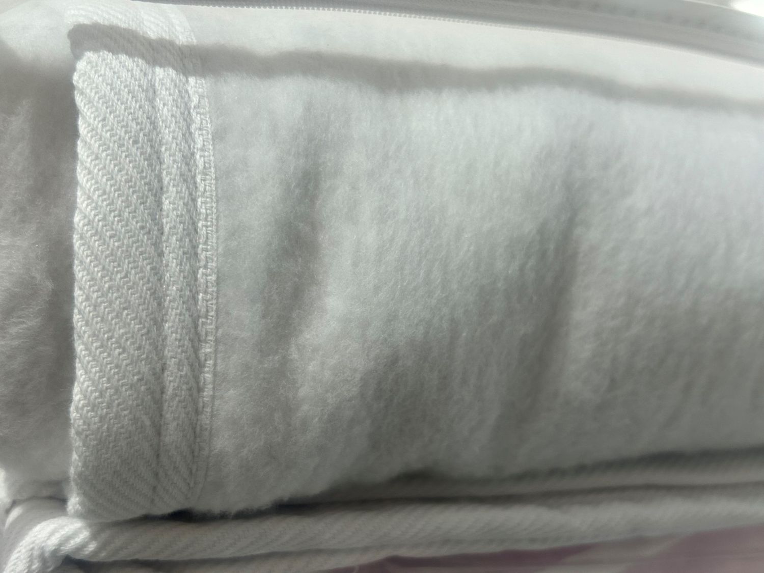 White Cotton Fleece Blanket -