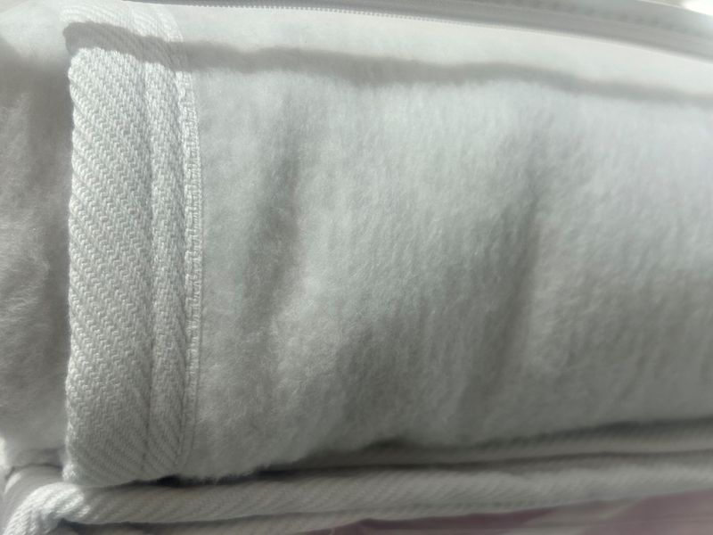 White Cotton Fleece Blanket -