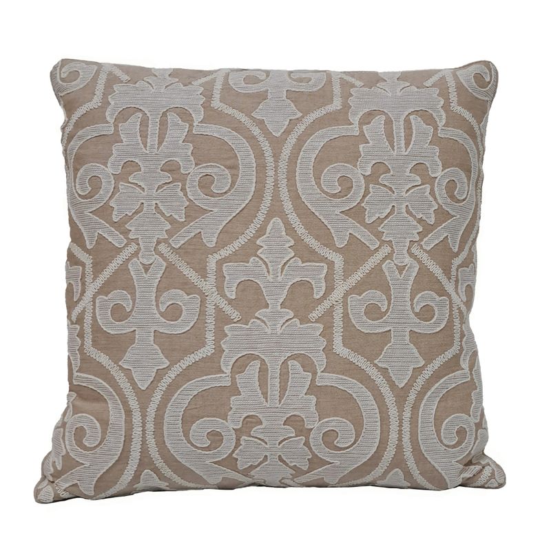 Embroidered Scrollwork Toss Pillow - 20x20