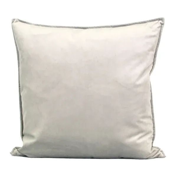 Dutch Velvet 20x20 Toss Pillow - Silver Grey
