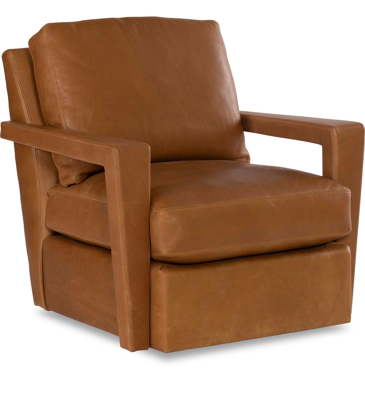 4415 Leather Swivel Chair - Harness Nut