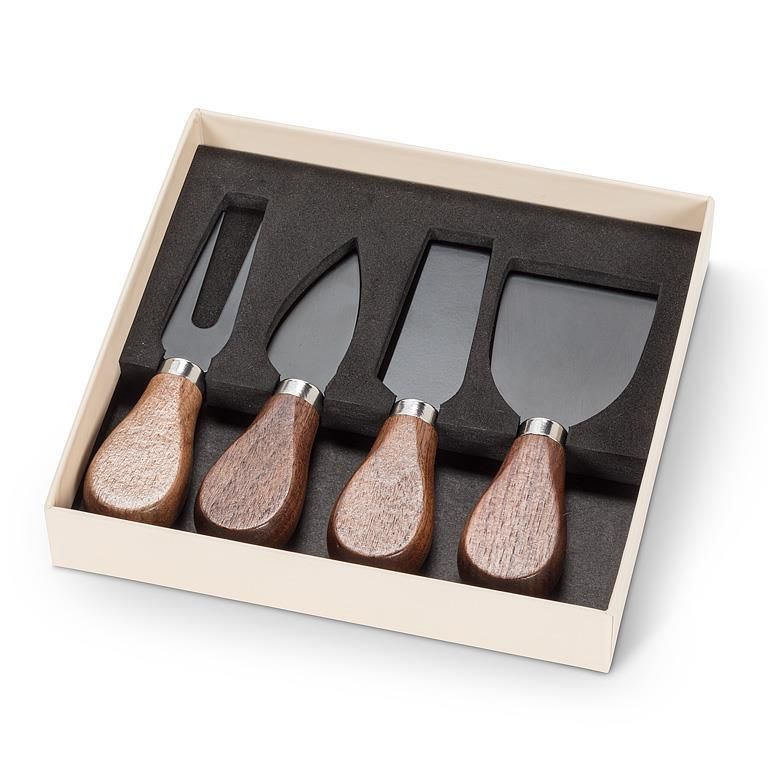 Walnut Handle Cheese Knives S/4