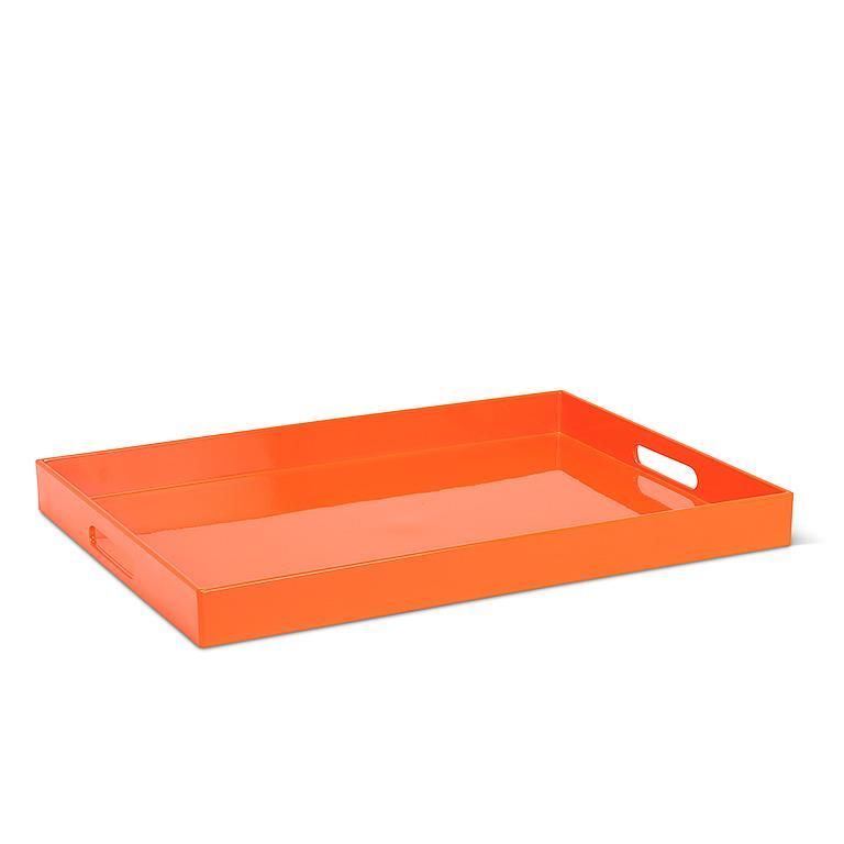 Glossy Rectangle Tray - Persimmon