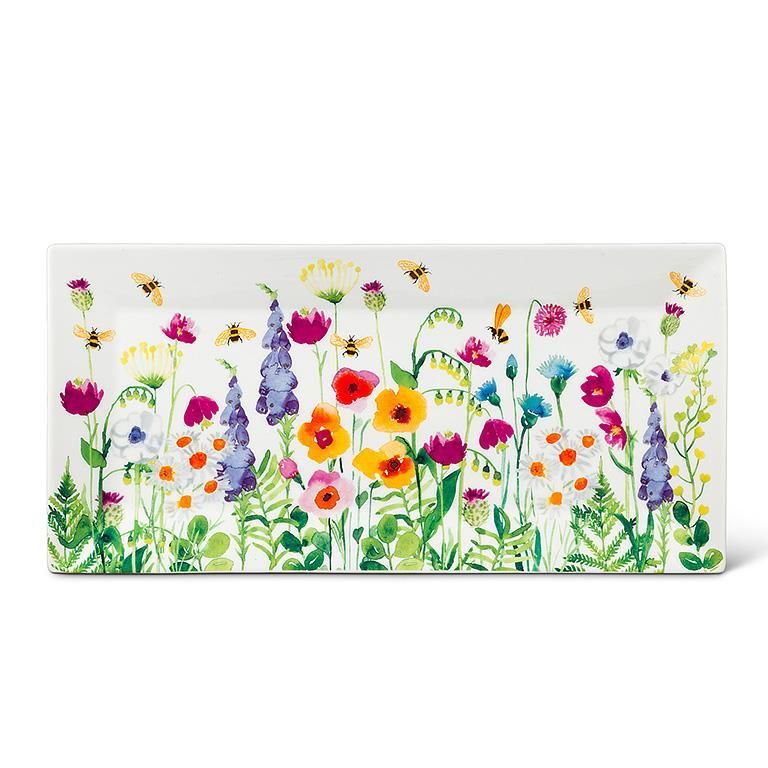 Bee Garden Rectangle Platter - Large