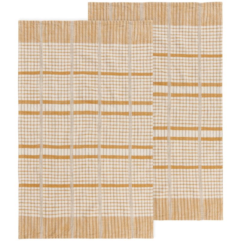 Saffron Finley Check Dishtowel S/2