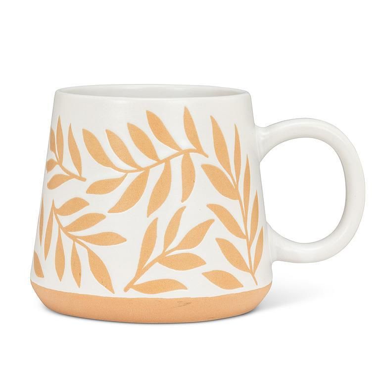 Oversized Mug w/Leaves