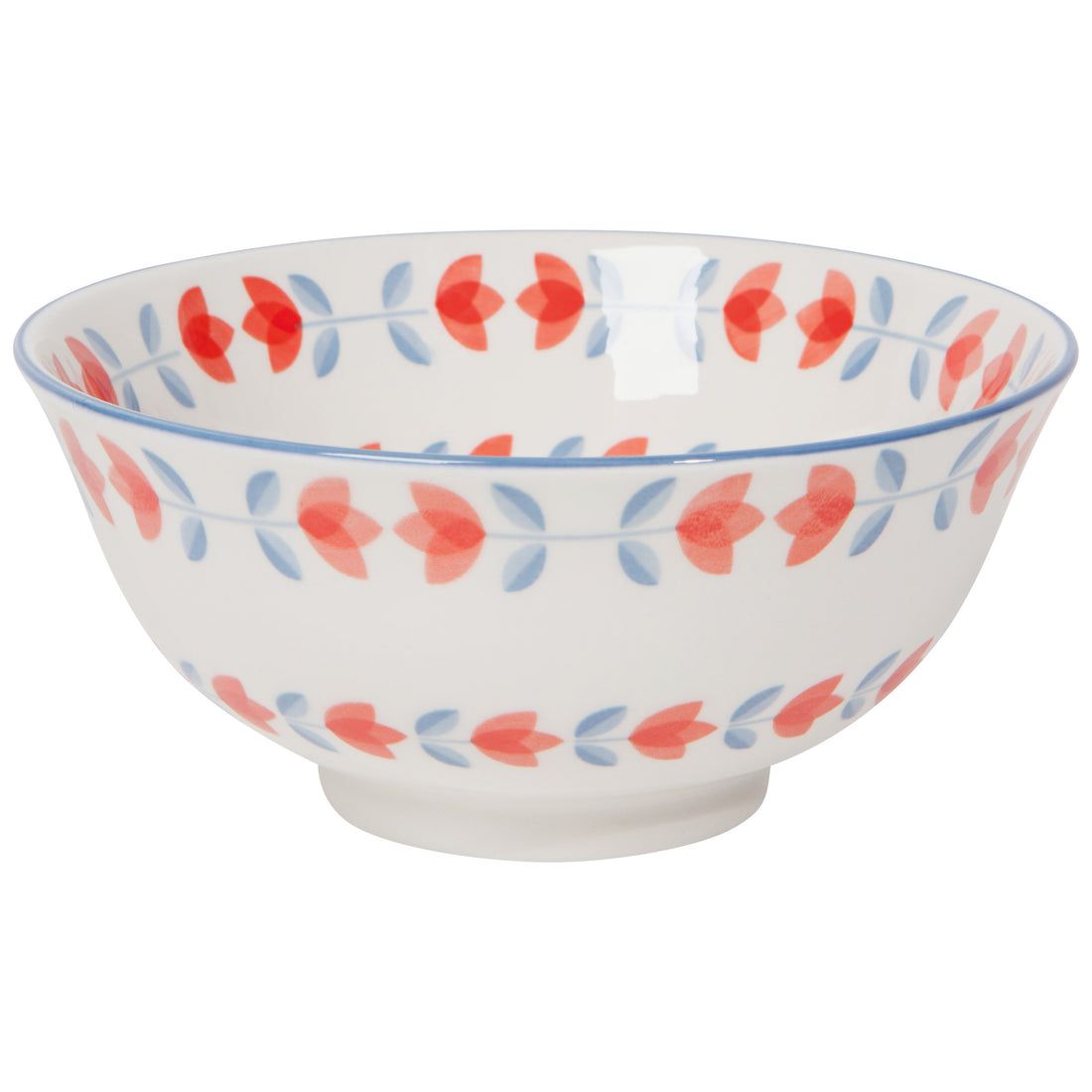 Stamped Bowl 6&quot; - Red Tulip