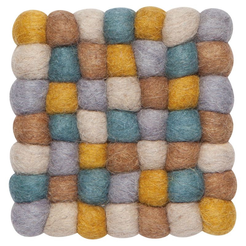 Ochre Dot Coaster S/4
