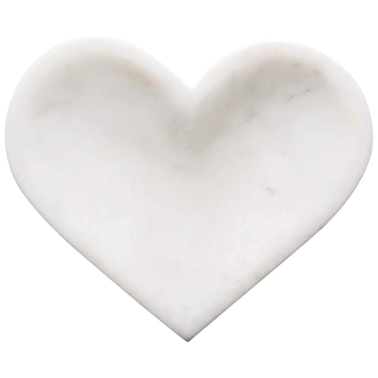 White Marble Heart Shaped Dish - Large