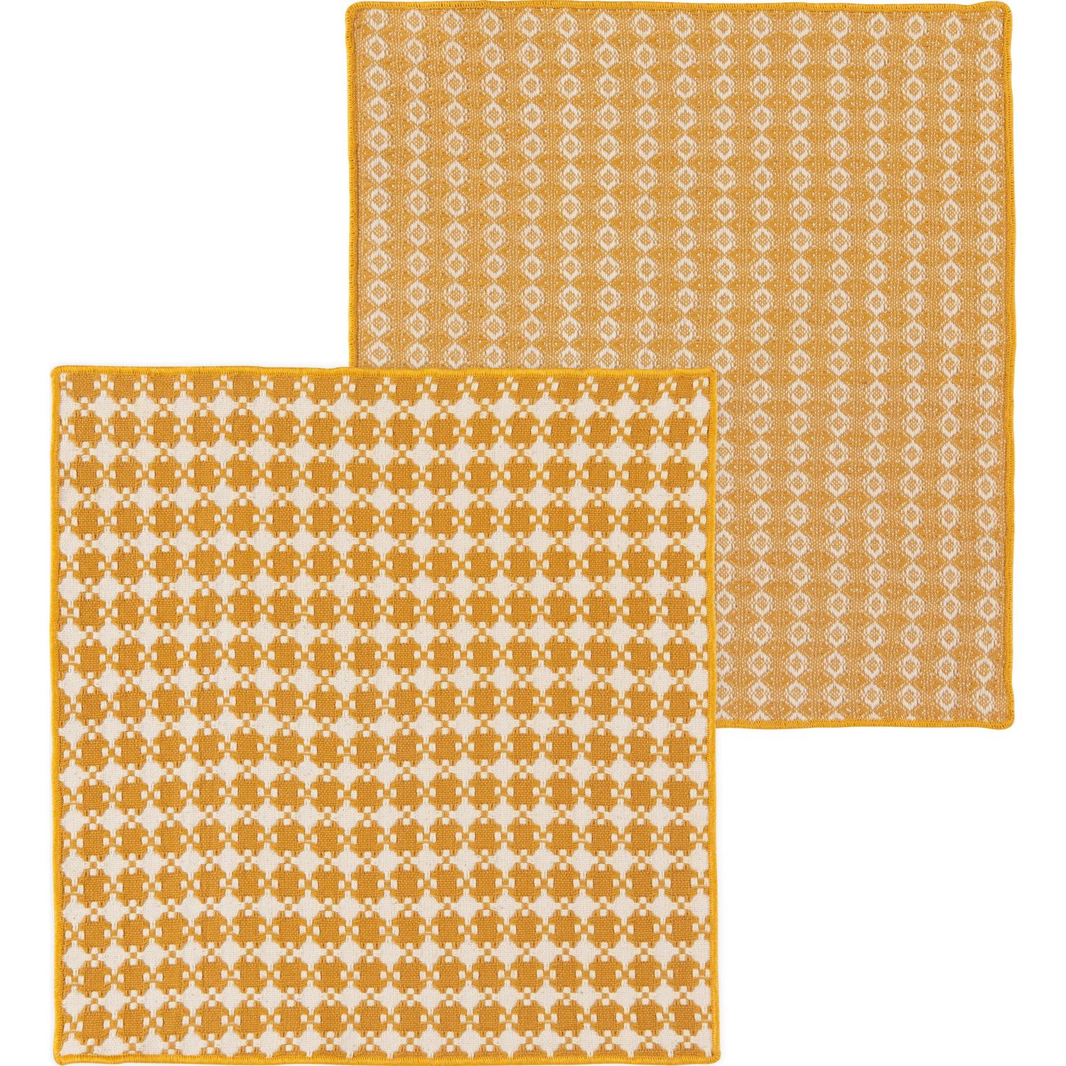 Woven Dishcloths S/2 -, Color: Ochre