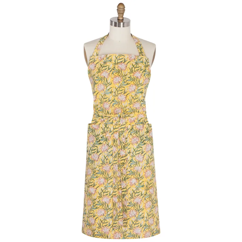 Apron - Clematis Block Print