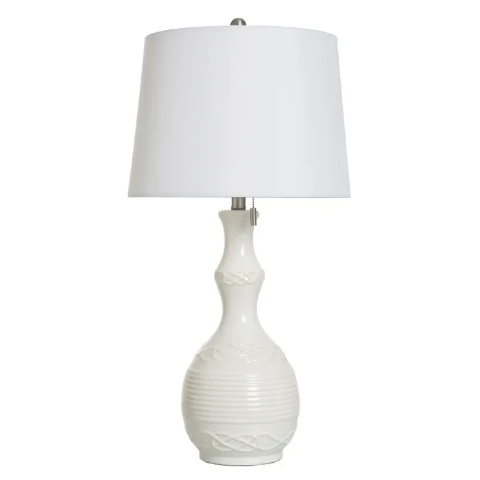Gloss White Table Lamp