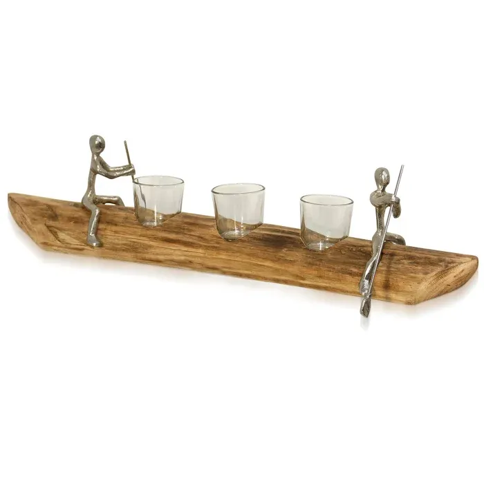 Tandem Canoe Candleholder