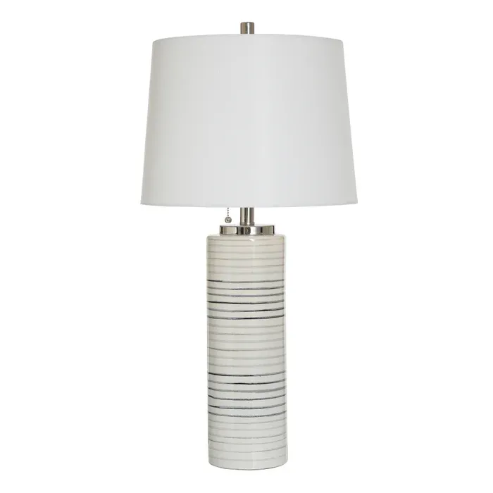 Mercury &amp; Warm Traditional Table Lamp