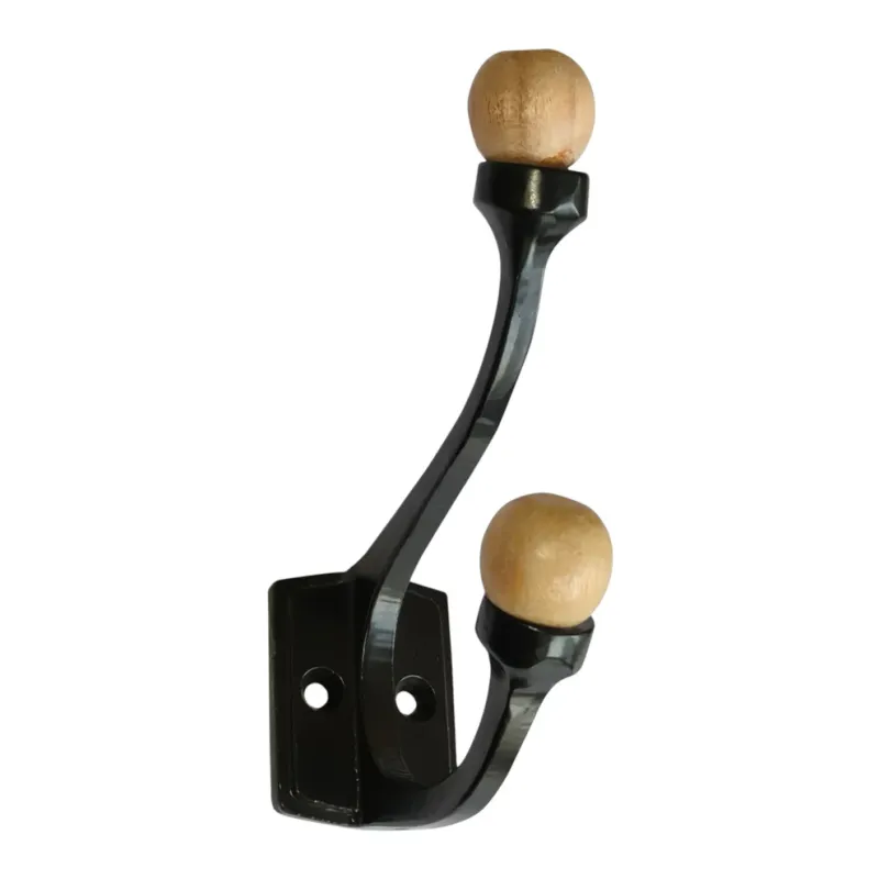 Elegant Black &amp; Natural Wall Hook