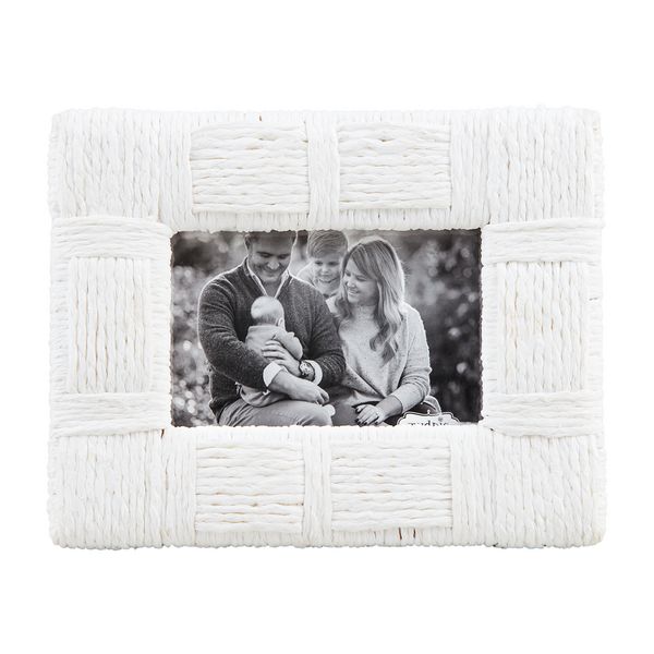 White Rope Woven Picture Frame