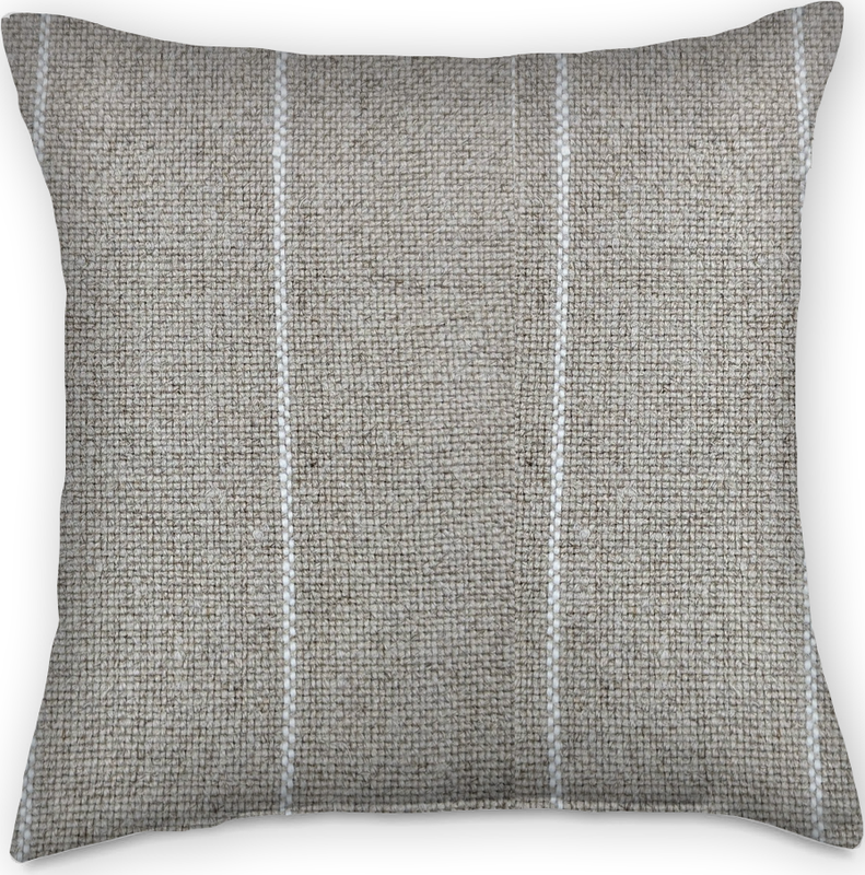 Striper Flax 21x21 Toss Pillow