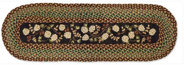 Pinecones &amp; Berries Hooked Runner - 2.5&quot; X 8
