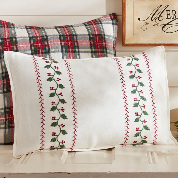 Berry Stripe Lumbar Pillow