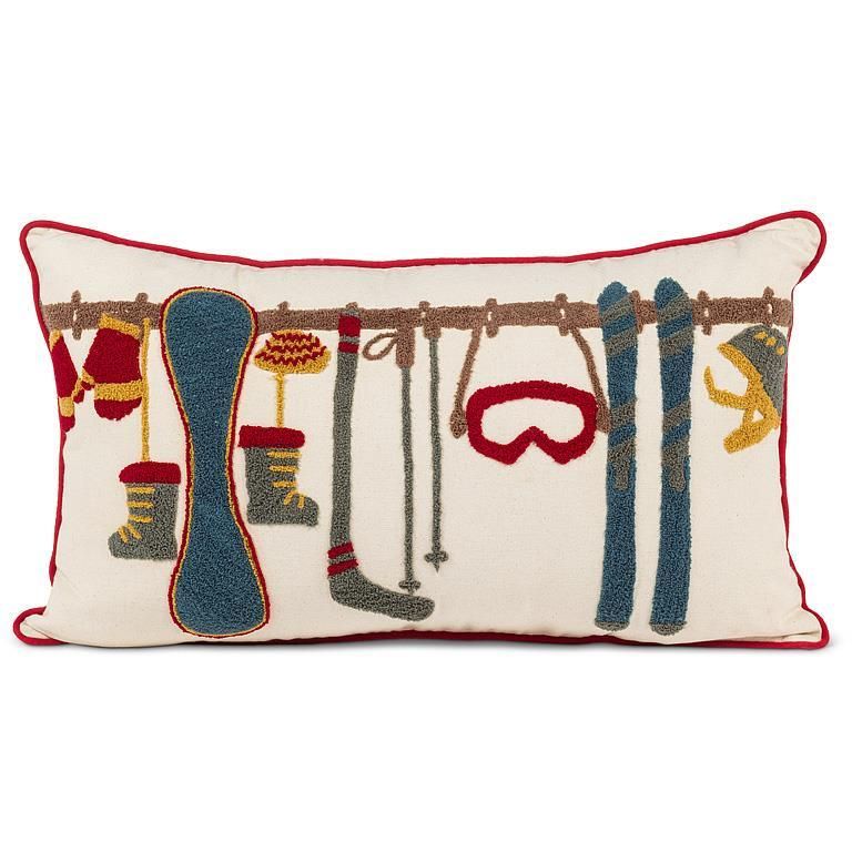 Ski Gear Pillow - 12" X 27"