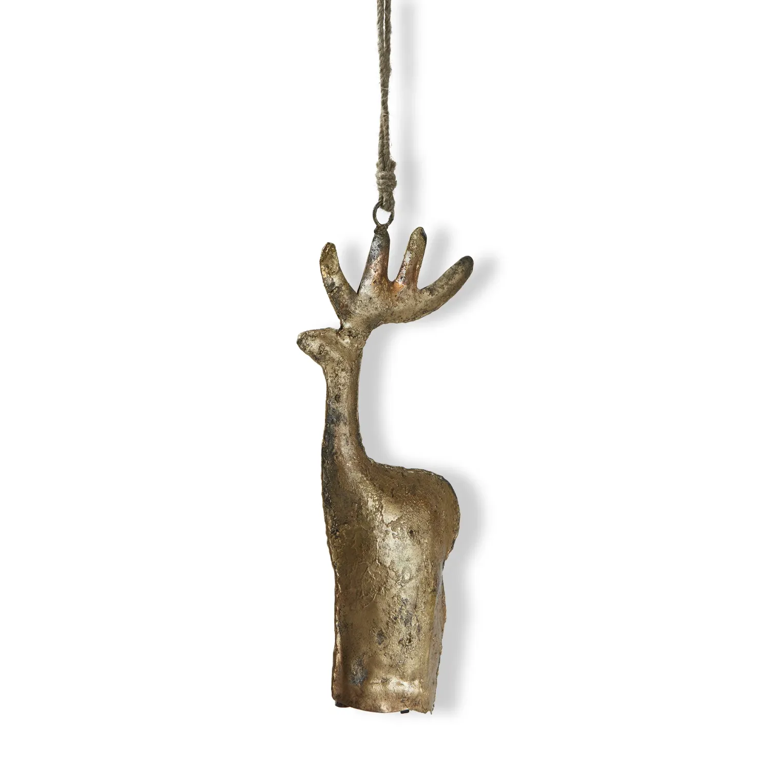 Antique Gold Reindeer Bell