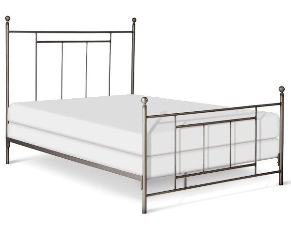 43500 Queen Iron Bed - Matte White