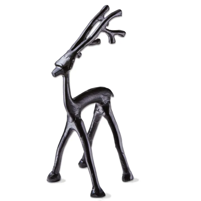 Cast Aluminum Reindeer Black - Large