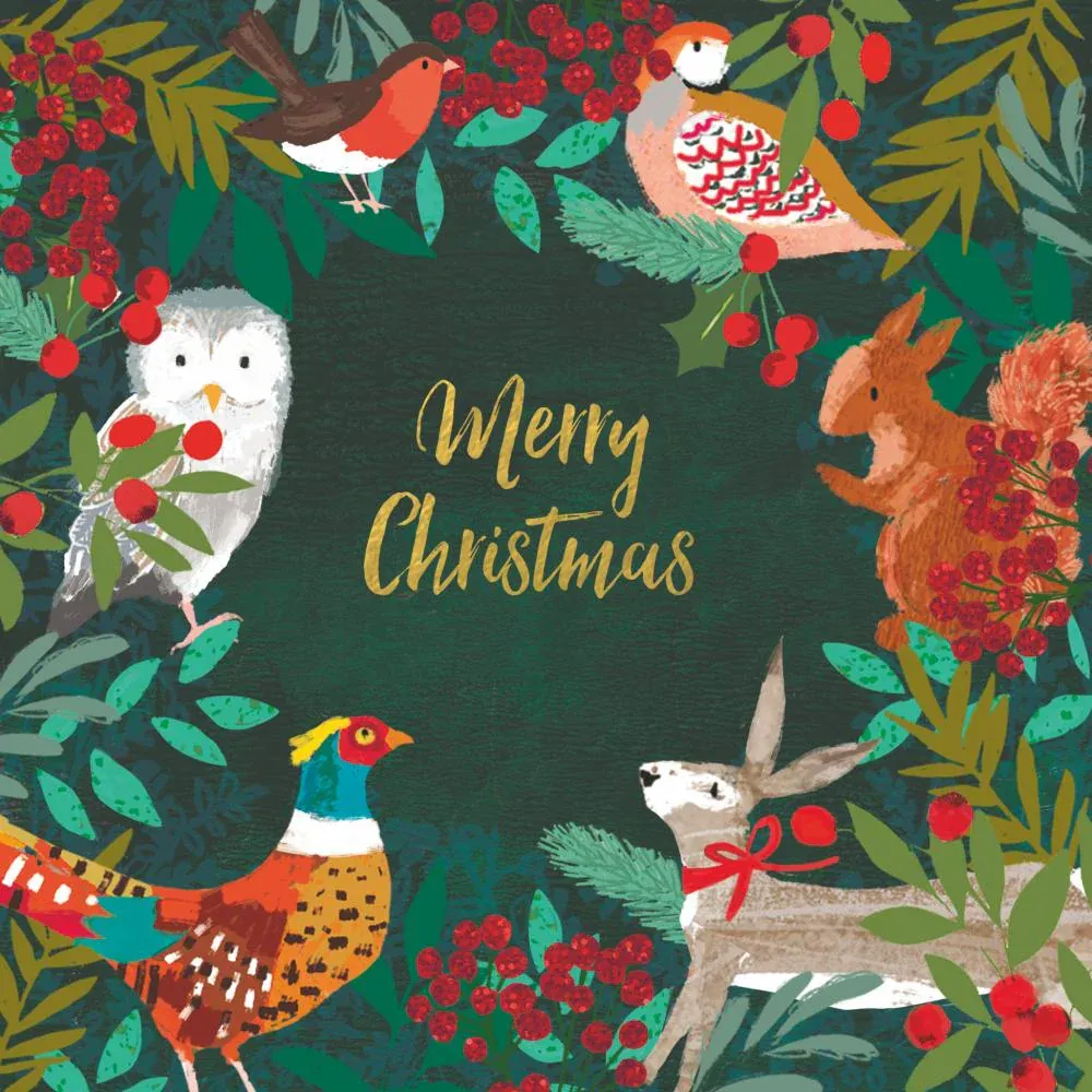 Beverage Serviettes - Christmas Forest