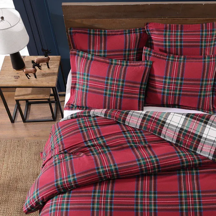 Spencer Plaid Flannel Duvet Cover Set
