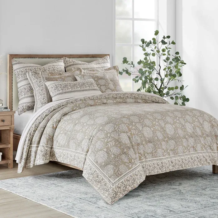 Adare Taupe Duvet Cover Set - Queen