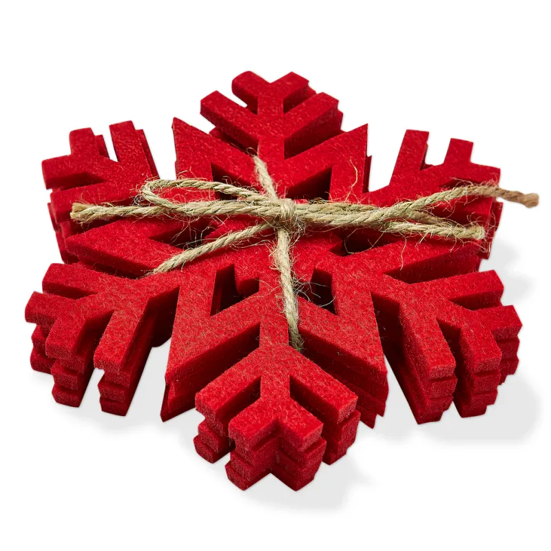 Snowflake Coasters S/4