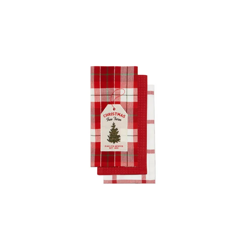 Christmas Tree Farm Tea Towel - S/3
