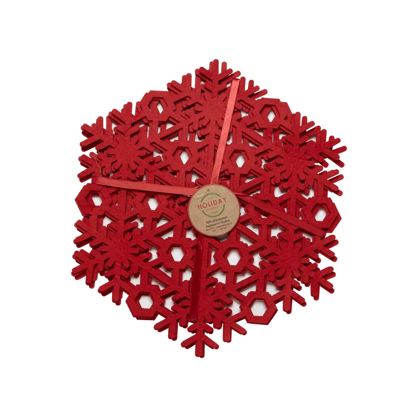 Snowflake Felt Placemat S/4