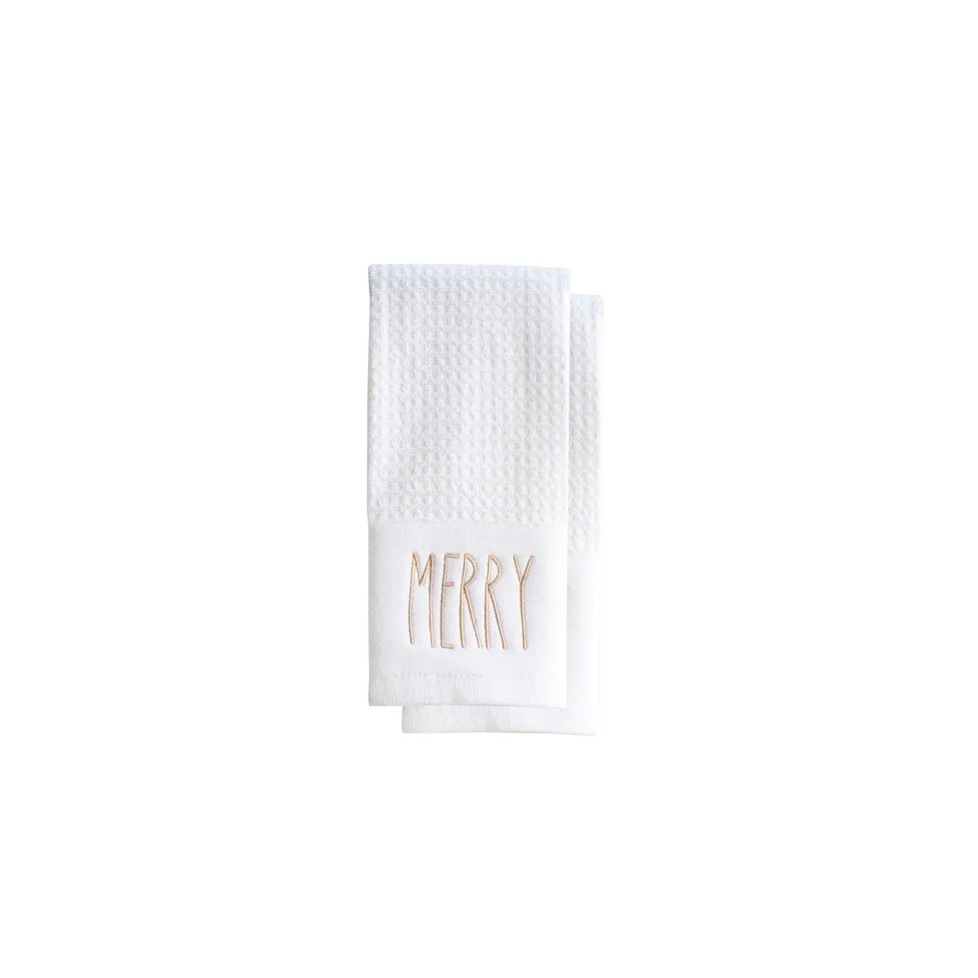 Merry Slim Script Tea Towel S/2