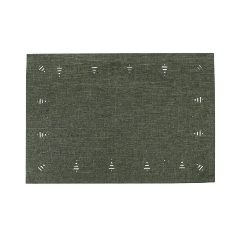 Tree Hemstitch Placemat - Forest