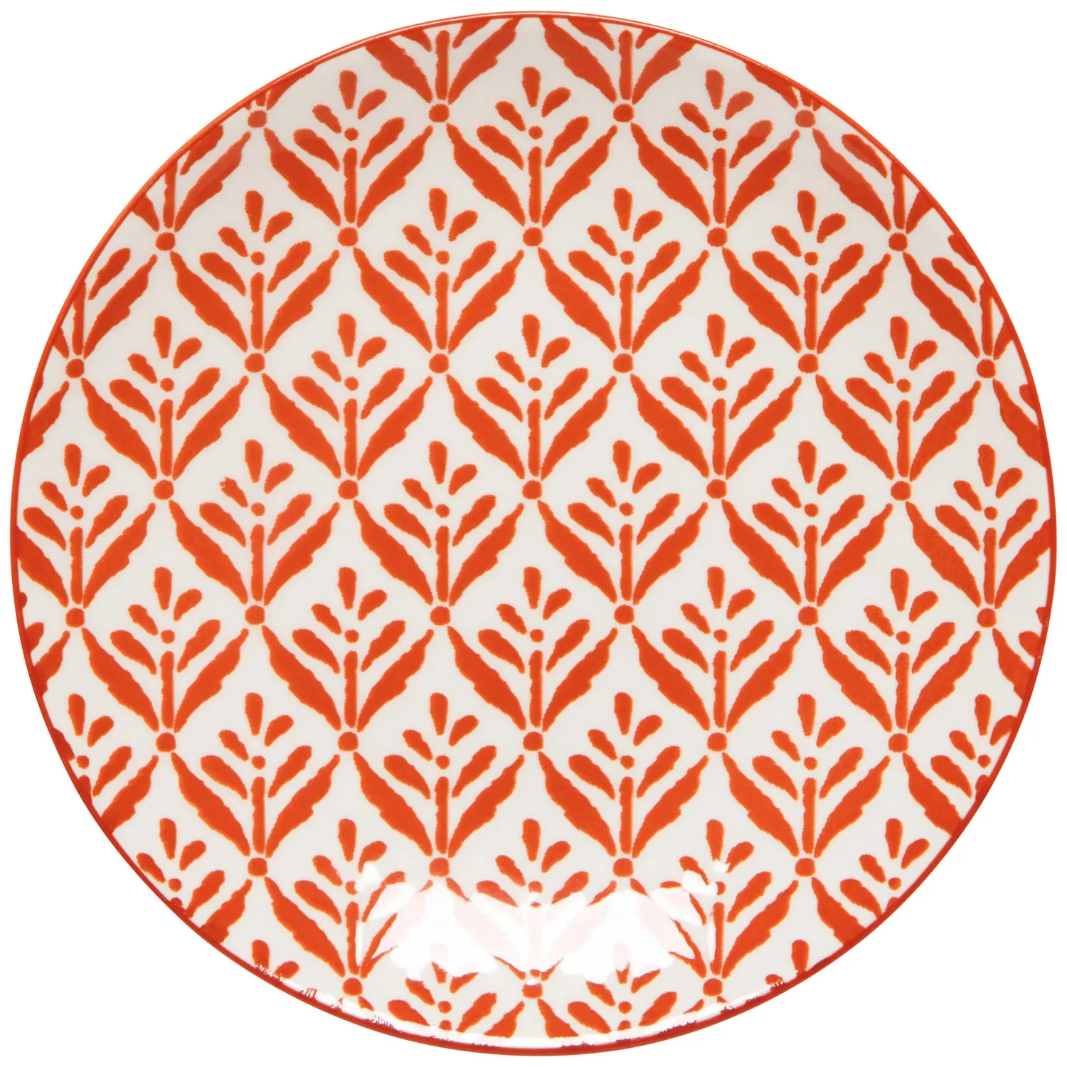 Copper Leaves Stamped Appetizer Plate