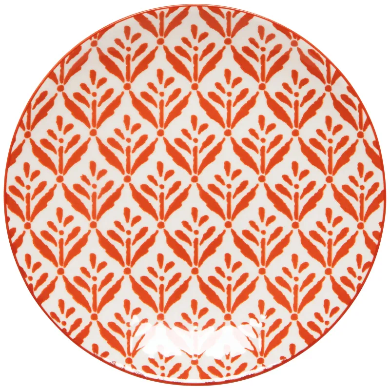 Copper Leaves Stamped Appetizer Plate